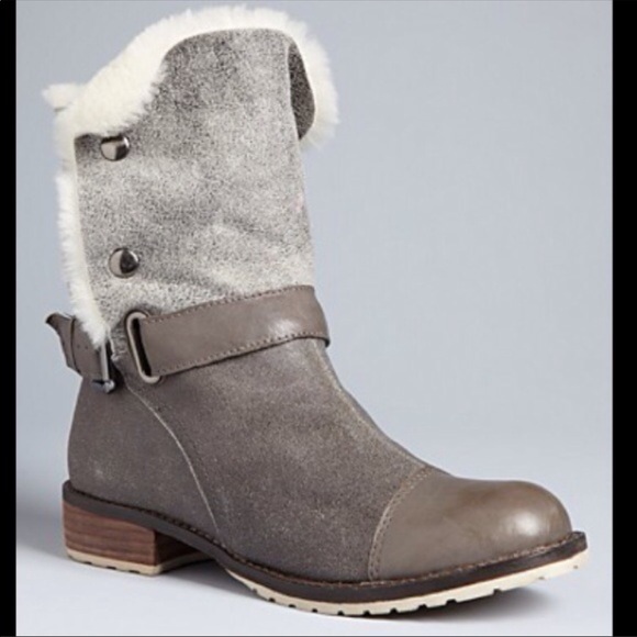 Matt Bernson Shoes - Matt Bernson Gray and Sherpa Distressed Boot. ❤️❤️